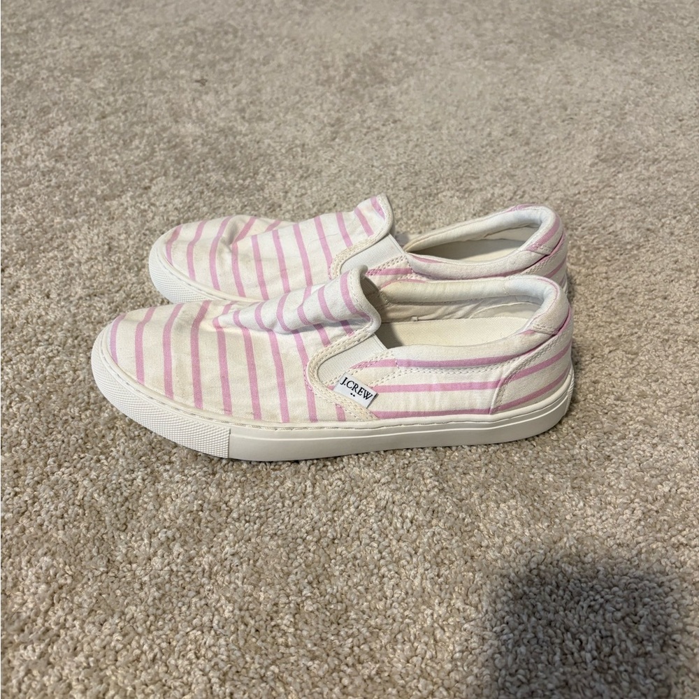 J. Crew Printed Road Trip Canvas Slip-On Sneakers Flats Sz 8
